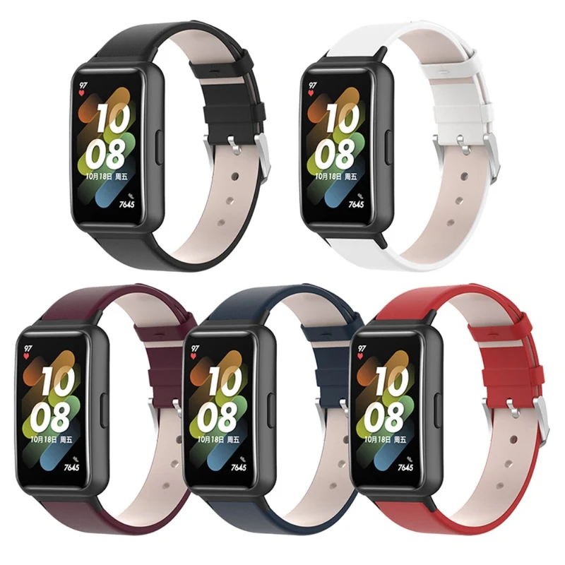 Super modisch Huawei Band 7 Echtes Leder armband