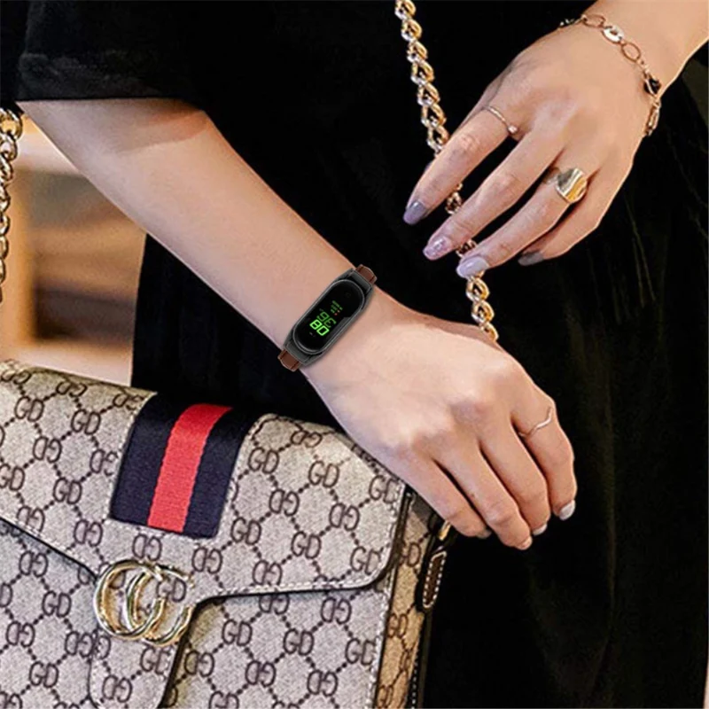 Sehr modisch Xiaomi Mi Band 7 Echtes Leder armband