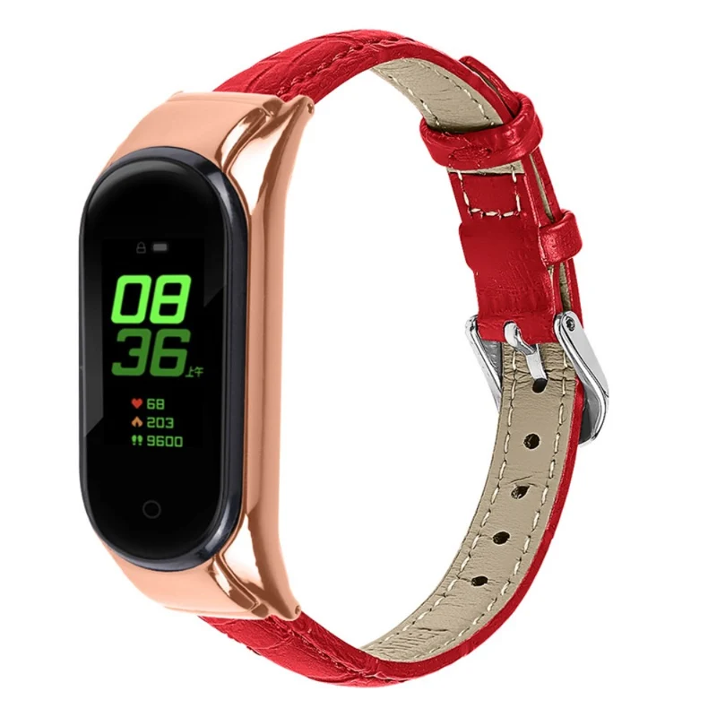 Super angenehm Xiaomi Mi Band 7 Echtes Leder armband