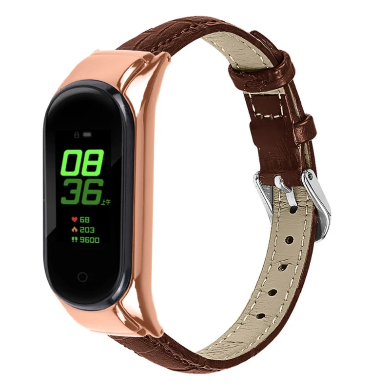 Super angenehm Xiaomi Mi Band 7 Echtes Leder armband