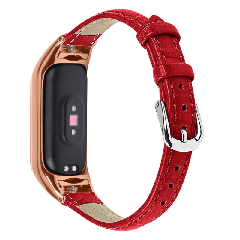 Super angenehm Xiaomi Mi Band 7 Echtes Leder armband