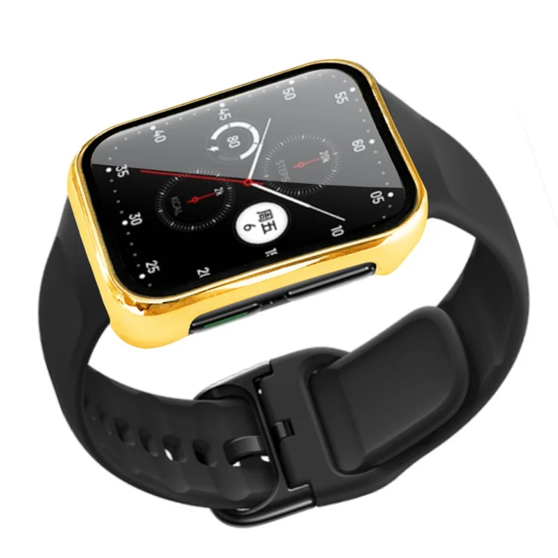 Großartig Oppo Watch 2 (42mm) Hülle mit Displayschutz in Plastik und Gehärtetes Glas