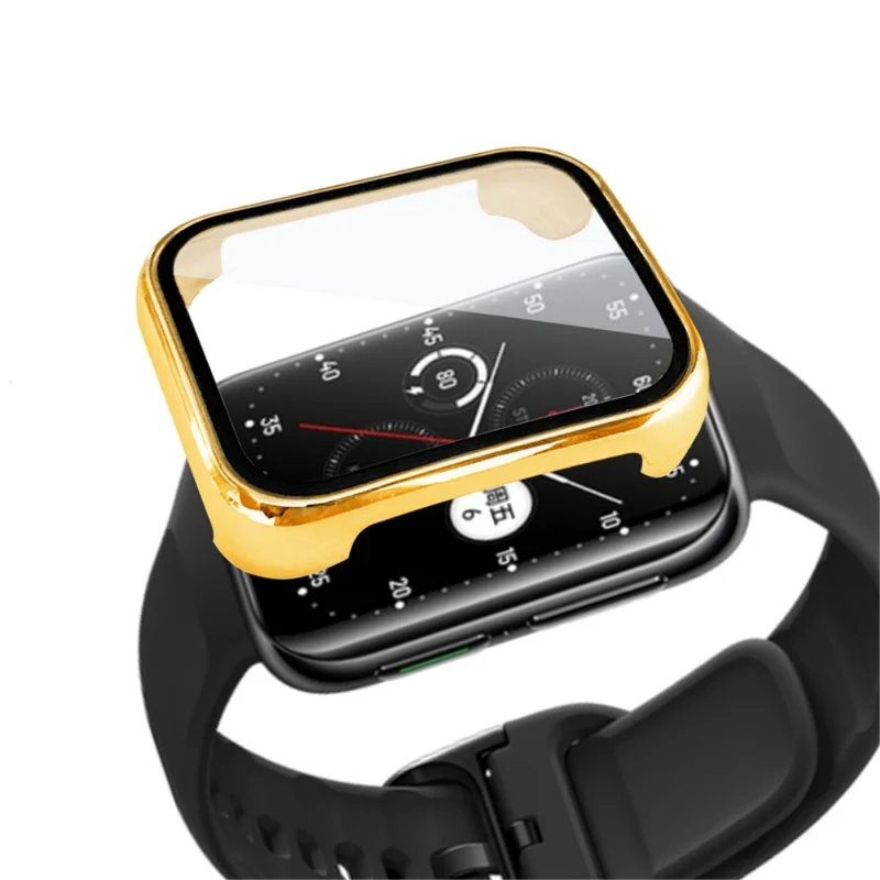 Großartig Oppo Watch 2 (42mm) Hülle mit Displayschutz in Plastik und Gehärtetes Glas