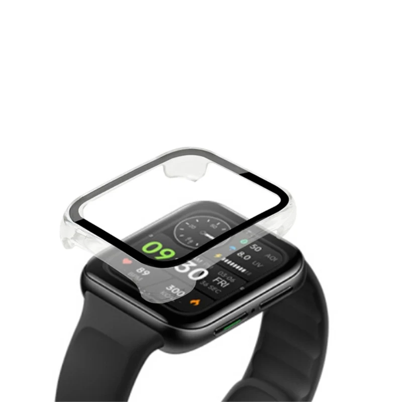 Auffallend Stilvoll Oppo Watch 2 (42mm) Hülle mit Displayschutz in Plastik und Gehärtetes Glas