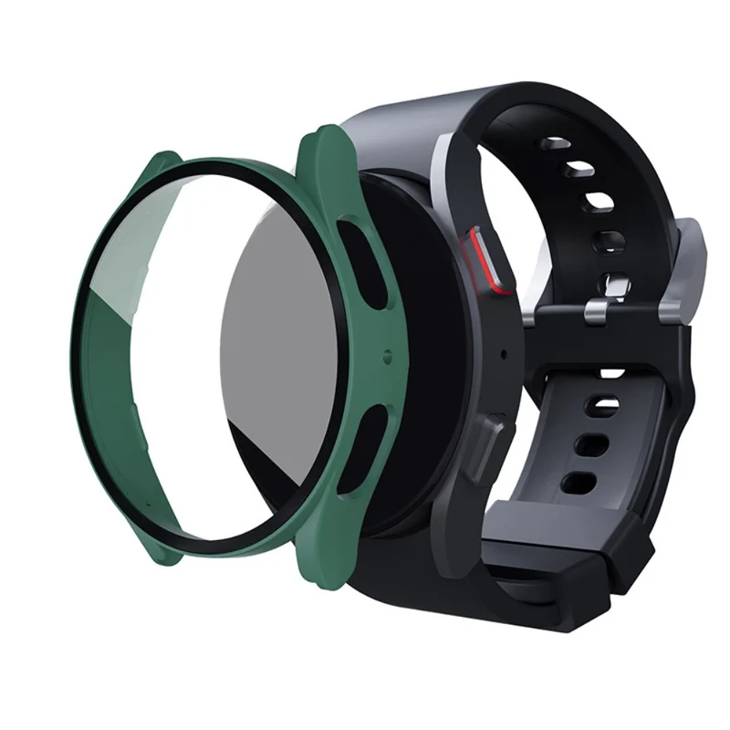 Mega Gut Samsung Galaxy Watch 5 (40mm) / Samsung Galaxy Watch 4 (40mm) Universell Hülle mit Displayschutz in Plastik und Gehärtetes Glas