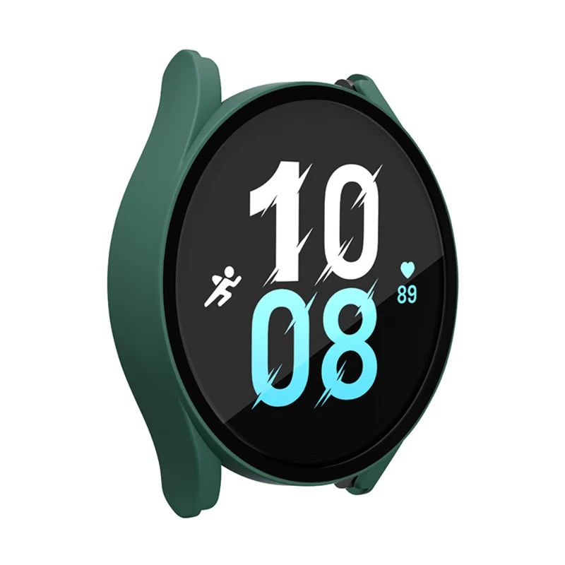 Mega Gut Samsung Galaxy Watch 5 (40mm) / Samsung Galaxy Watch 4 (40mm) Universell Hülle mit Displayschutz in Plastik und Gehärtetes Glas