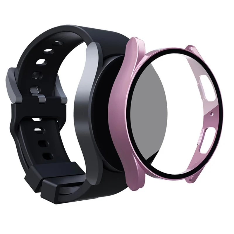 Mega Gut Samsung Galaxy Watch 5 (40mm) / Samsung Galaxy Watch 4 (40mm) Universell Hülle mit Displayschutz in Plastik und Gehärtetes Glas