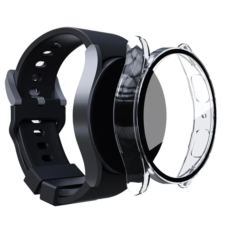 Mega Gut Samsung Galaxy Watch 5 (40mm) / Samsung Galaxy Watch 4 (40mm) Universell Hülle mit Displayschutz in Plastik und Gehärtetes Glas