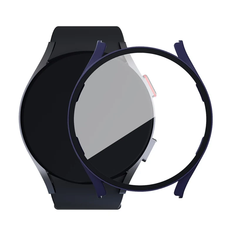 Mega Gut Samsung Galaxy Watch 5 (40mm) / Samsung Galaxy Watch 4 (40mm) Universell Hülle mit Displayschutz in Plastik und Gehärtetes Glas