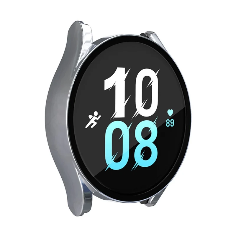 Mega Gut Samsung Galaxy Watch 5 (40mm) / Samsung Galaxy Watch 4 (40mm) Universell Hülle mit Displayschutz in Plastik und Gehärtetes Glas