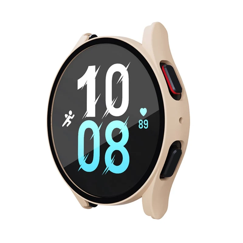 Super Gut Samsung Galaxy Watch 5 (44mm) / Samsung Galaxy Watch 4 (44mm) Universell Hülle mit Displayschutz in Plastik und Gehärtetes Glas