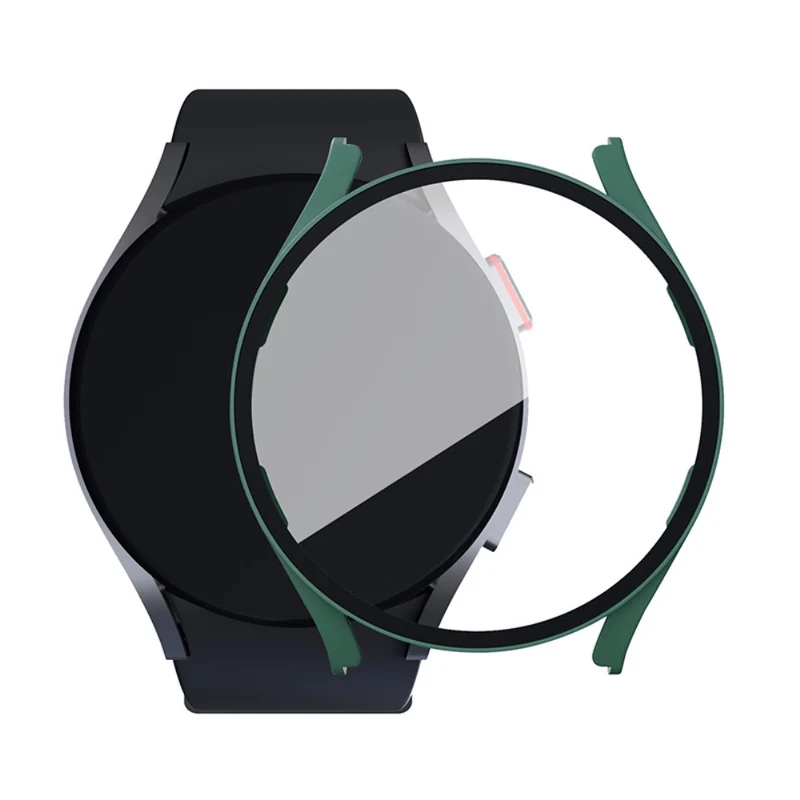 Super Gut Samsung Galaxy Watch 5 (44mm) / Samsung Galaxy Watch 4 (44mm) Universell Hülle mit Displayschutz in Plastik und Gehärtetes Glas