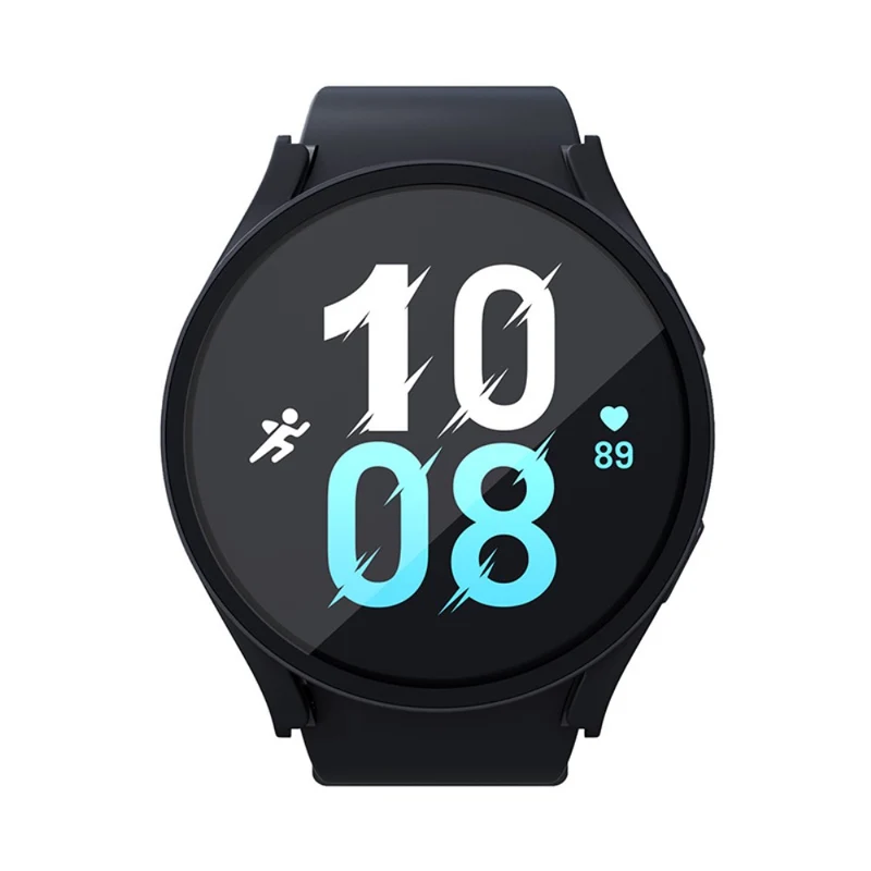 Super Gut Samsung Galaxy Watch 5 (44mm) / Samsung Galaxy Watch 4 (44mm) Universell Hülle mit Displayschutz in Plastik und Gehärtetes Glas