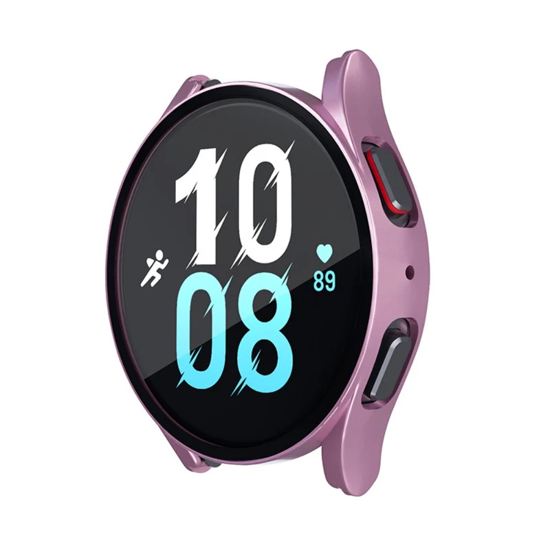 Super Gut Samsung Galaxy Watch 5 (44mm) / Samsung Galaxy Watch 4 (44mm) Universell Hülle mit Displayschutz in Plastik und Gehärtetes Glas
