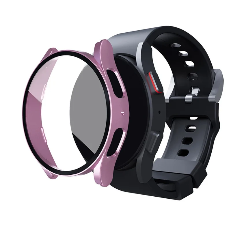 Super Gut Samsung Galaxy Watch 5 (44mm) / Samsung Galaxy Watch 4 (44mm) Universell Hülle mit Displayschutz in Plastik und Gehärtetes Glas