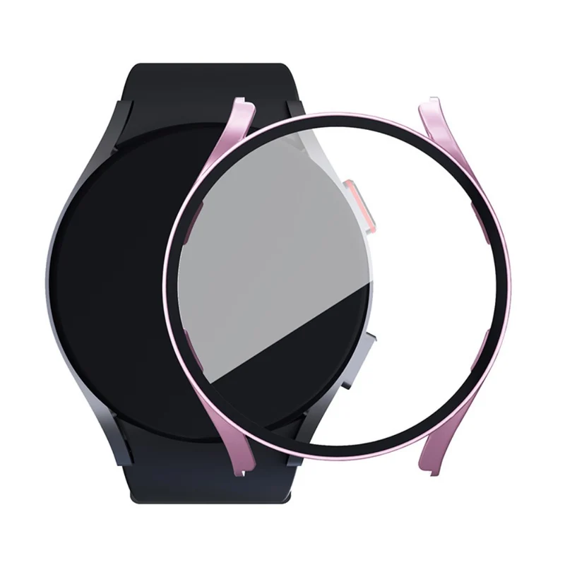 Super Gut Samsung Galaxy Watch 5 (44mm) / Samsung Galaxy Watch 4 (44mm) Universell Hülle mit Displayschutz in Plastik und Gehärtetes Glas