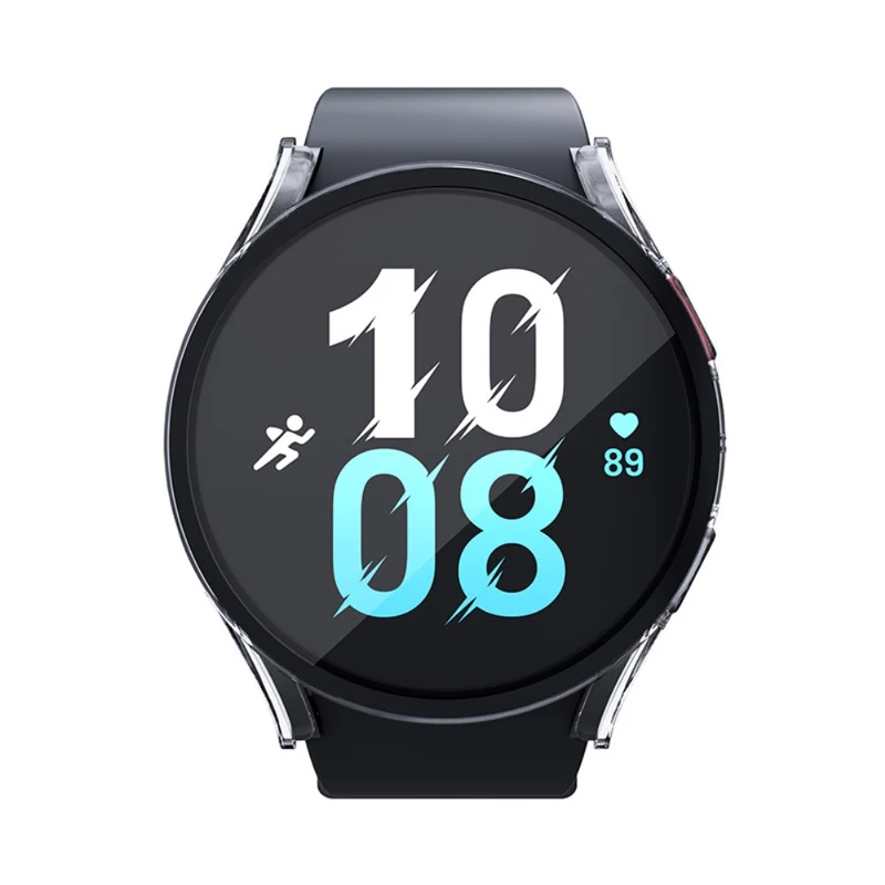 Super Gut Samsung Galaxy Watch 5 (44mm) / Samsung Galaxy Watch 4 (44mm) Universell Hülle mit Displayschutz in Plastik und Gehärtetes Glas