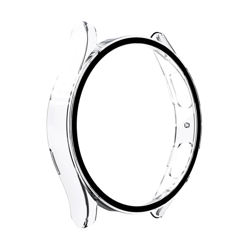 Super Gut Samsung Galaxy Watch 5 (44mm) / Samsung Galaxy Watch 4 (44mm) Universell Hülle mit Displayschutz in Plastik und Gehärtetes Glas