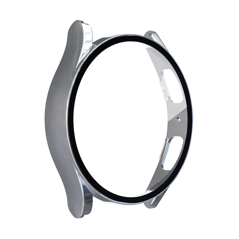 Super Gut Samsung Galaxy Watch 5 (44mm) / Samsung Galaxy Watch 4 (44mm) Universell Hülle mit Displayschutz in Plastik und Gehärtetes Glas