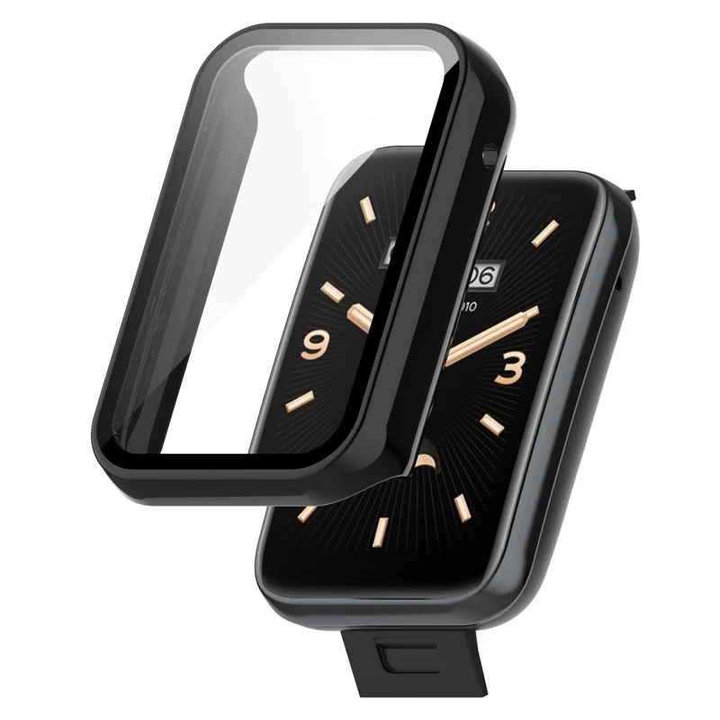 Auffallend Gut Xiaomi Mi Band 7 Pro Hülle mit Displayschutz in Plastik und Gehärtetes Glas