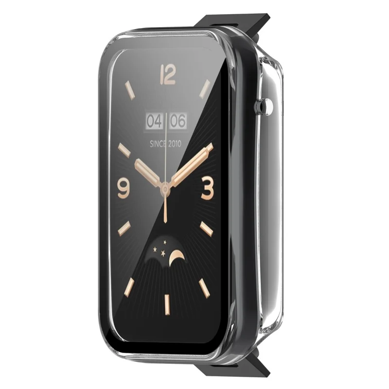 Auffallend Gut Xiaomi Mi Band 7 Pro Hülle mit Displayschutz in Plastik und Gehärtetes Glas