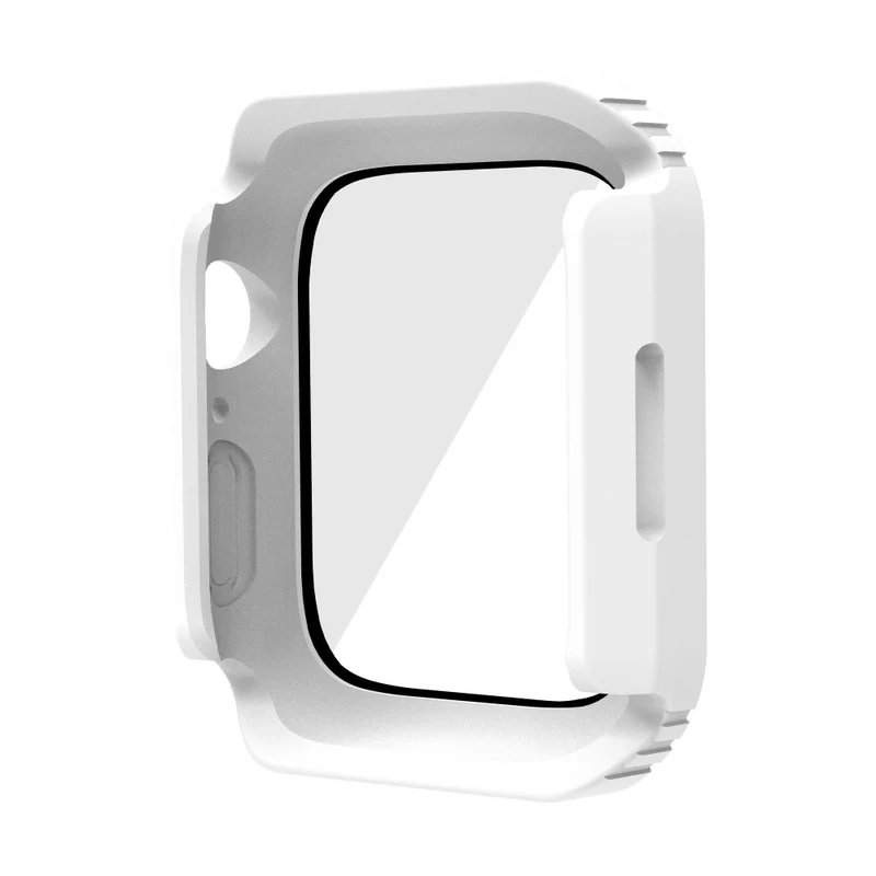 Mega Modisch Apple Watch Series 8 (41mm) / Apple Watch Series 7 41mm Universell Hülle mit Displayschutz in Plastik und Gehärtetes Glas