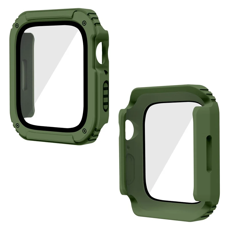 Auffallend Nett Apple Watch Series 8 (45mm) / Apple Watch Series 7 45mm Universell Hülle mit Displayschutz in Plastik und Gehärtetes Glas