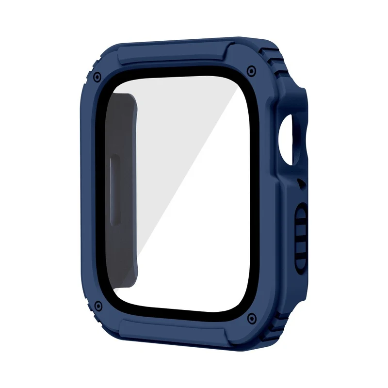Auffallend Nett Apple Watch Series 8 (45mm) / Apple Watch Series 7 45mm Universell Hülle mit Displayschutz in Plastik und Gehärtetes Glas