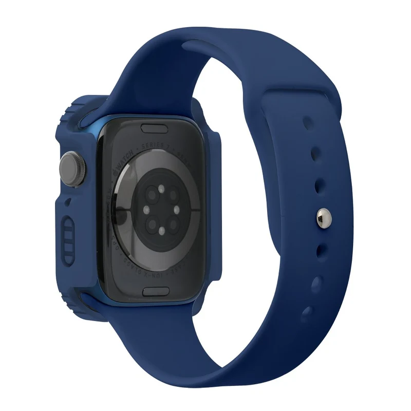Auffallend Nett Apple Watch Series 8 (45mm) / Apple Watch Series 7 45mm Universell Hülle mit Displayschutz in Plastik und Gehärtetes Glas