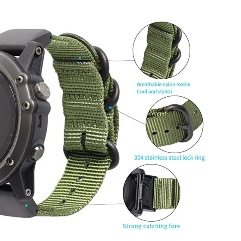 Großartig Universell Garmin Textil / Nylon armband