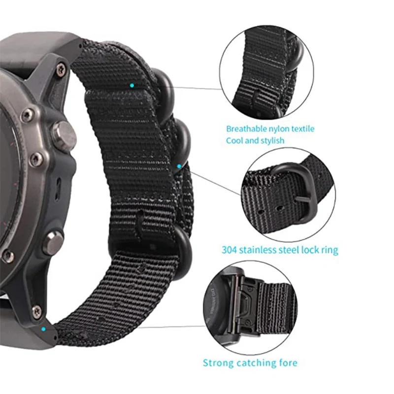 Großartig Universell Garmin Textil / Nylon armband