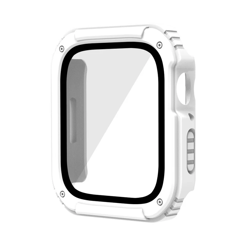 Schön Apple Smartwatch Universell Hülle mit Displayschutz in Plastik und Gehärtetes Glas