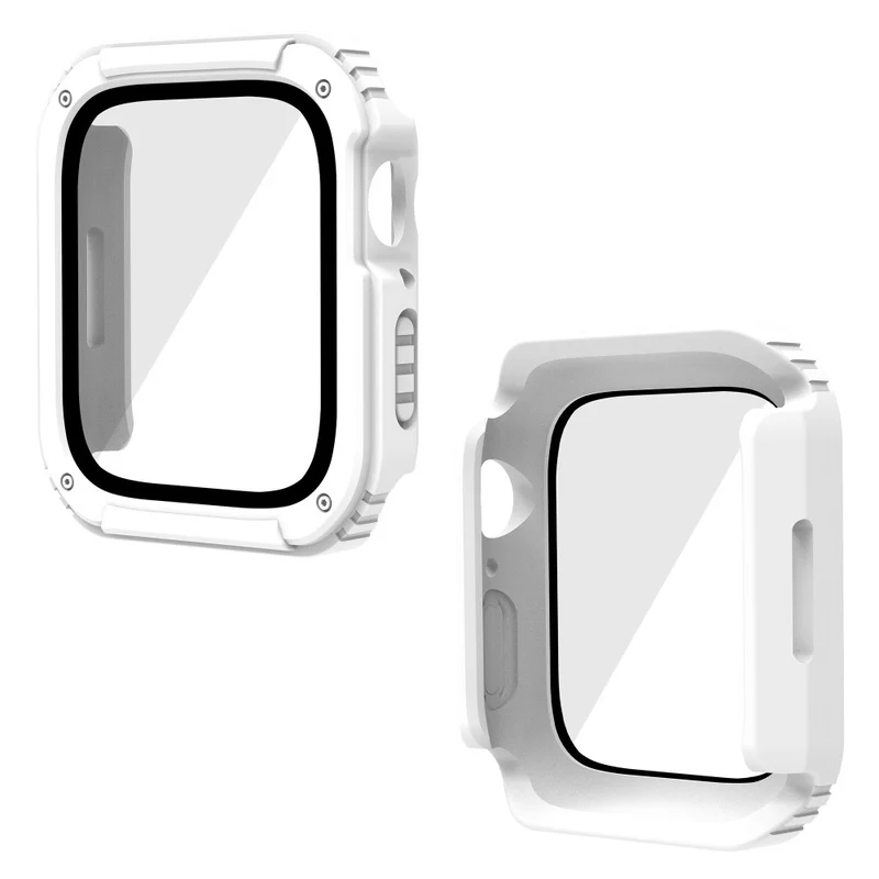 Mega Stylisch Apple Smartwatch Universell Hülle mit Displayschutz in Plastik und Gehärtetes Glas