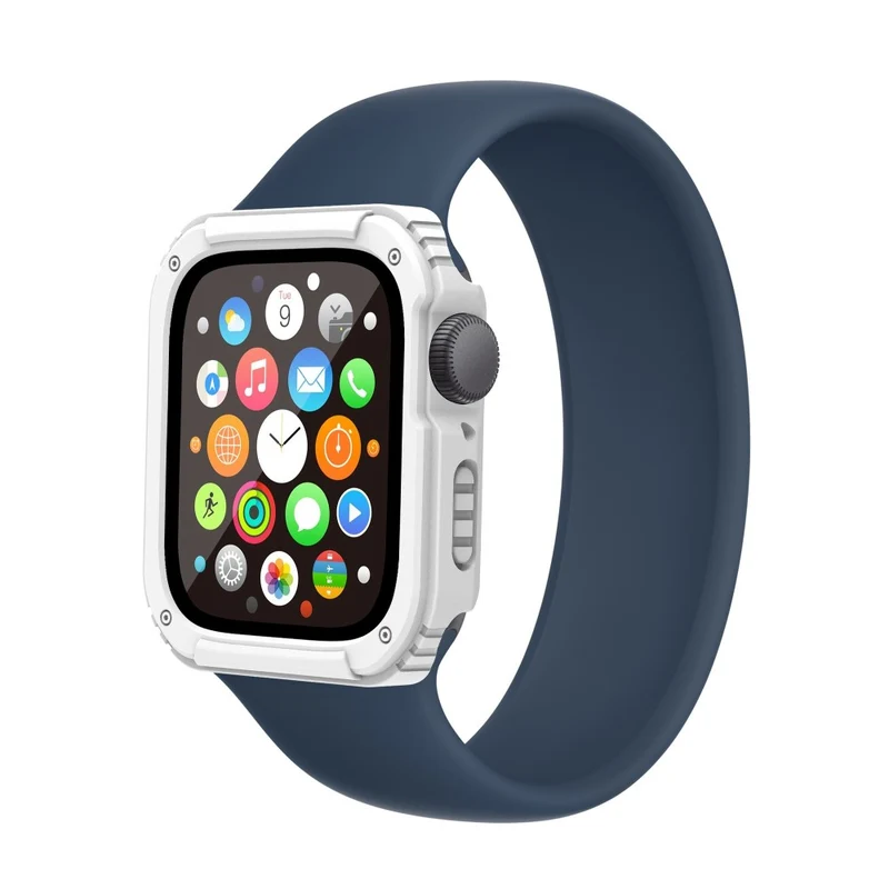 Mega Stylisch Apple Smartwatch Universell Hülle mit Displayschutz in Plastik und Gehärtetes Glas