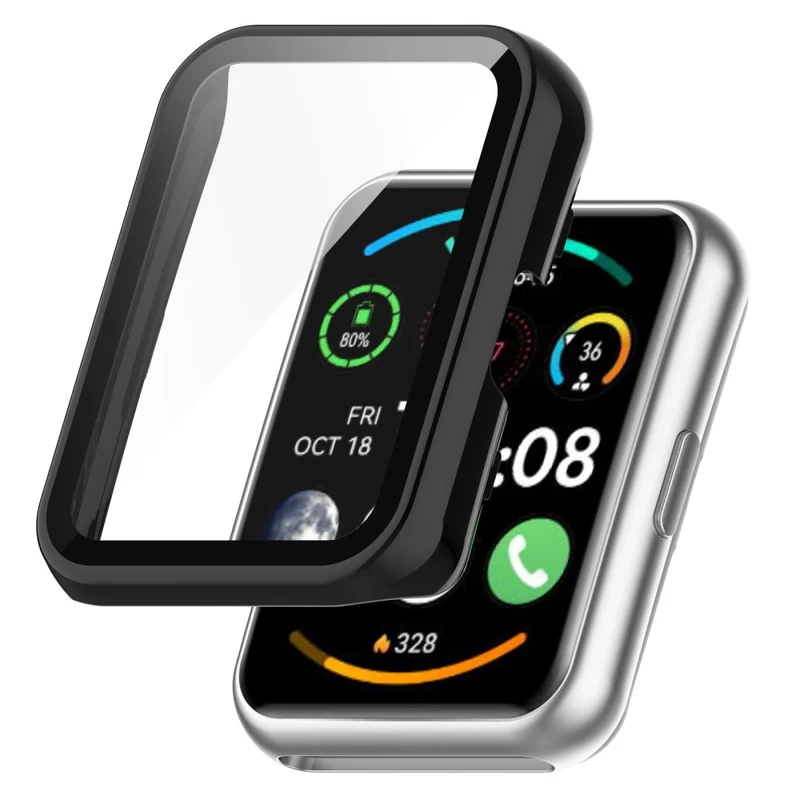 Auffallend Gut Huawei Watch Fit 2 Hülle mit Displayschutz in Plastik und Gehärtetes Glas
