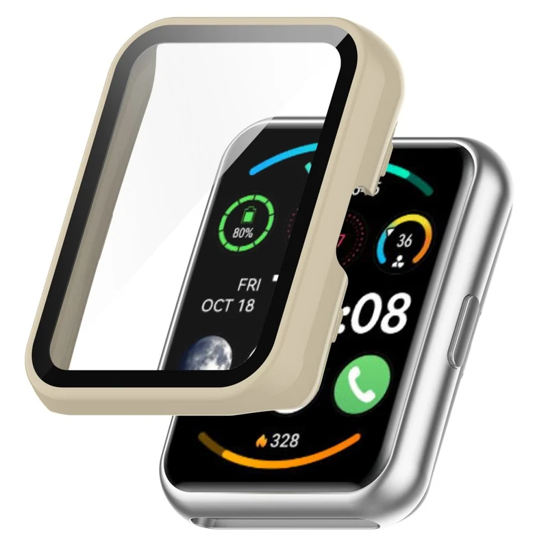 Auffallend Gut Huawei Watch Fit 2 Hülle mit Displayschutz in Plastik und Gehärtetes Glas