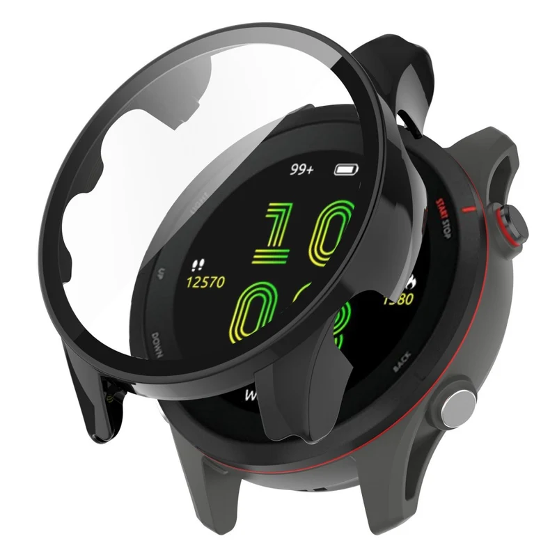 Mega Stylisch Garmin Forerunner 255S Hülle mit Displayschutz in Plastik und Gehärtetes Glas