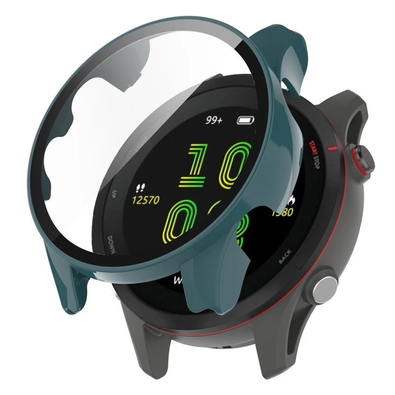 Mega Stylisch Garmin Forerunner 255S Hülle mit Displayschutz in Plastik und Gehärtetes Glas