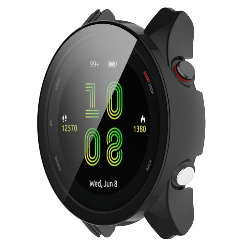 Mega Stylisch Garmin Forerunner 255S Hülle mit Displayschutz in Plastik und Gehärtetes Glas