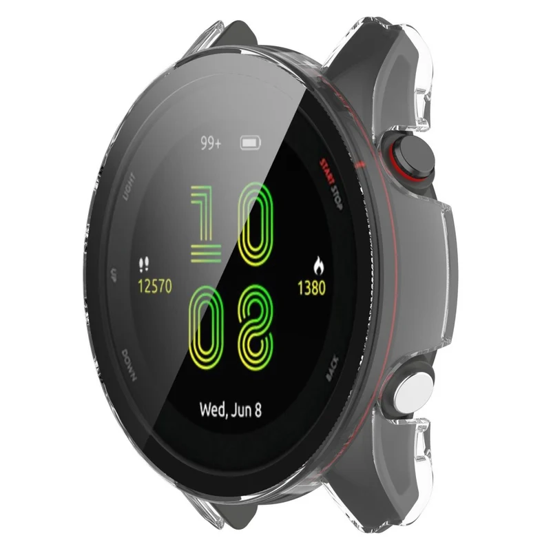 Mega Stylisch Garmin Forerunner 255S Hülle mit Displayschutz in Plastik und Gehärtetes Glas
