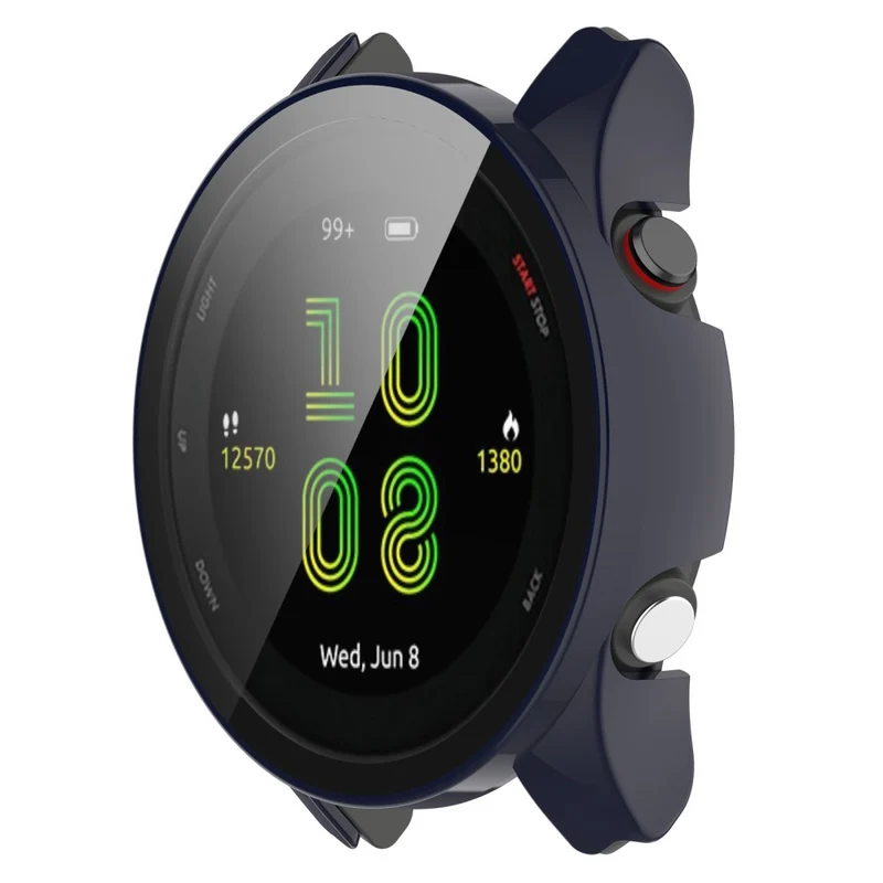 Mega Stylisch Garmin Forerunner 255S Hülle mit Displayschutz in Plastik und Gehärtetes Glas