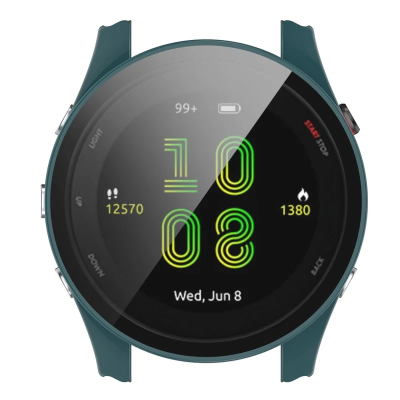 Mega Stylisch Garmin Forerunner 255S Hülle mit Displayschutz in Plastik und Gehärtetes Glas
