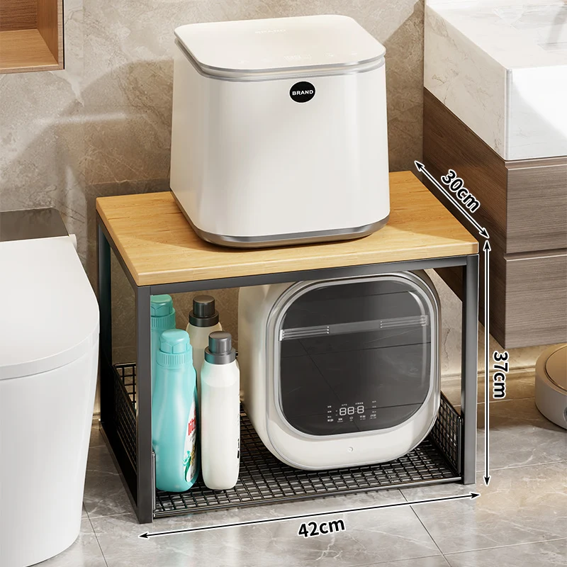 Schmale Rollgitterregal mit Bambustopf und verriegelbaren Drehrollen