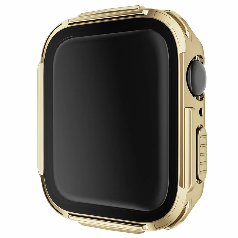 Mega Gut Apple Watch Series 7 45mm Hülle mit Displayschutz in Plastik und Gehärtetes Glas