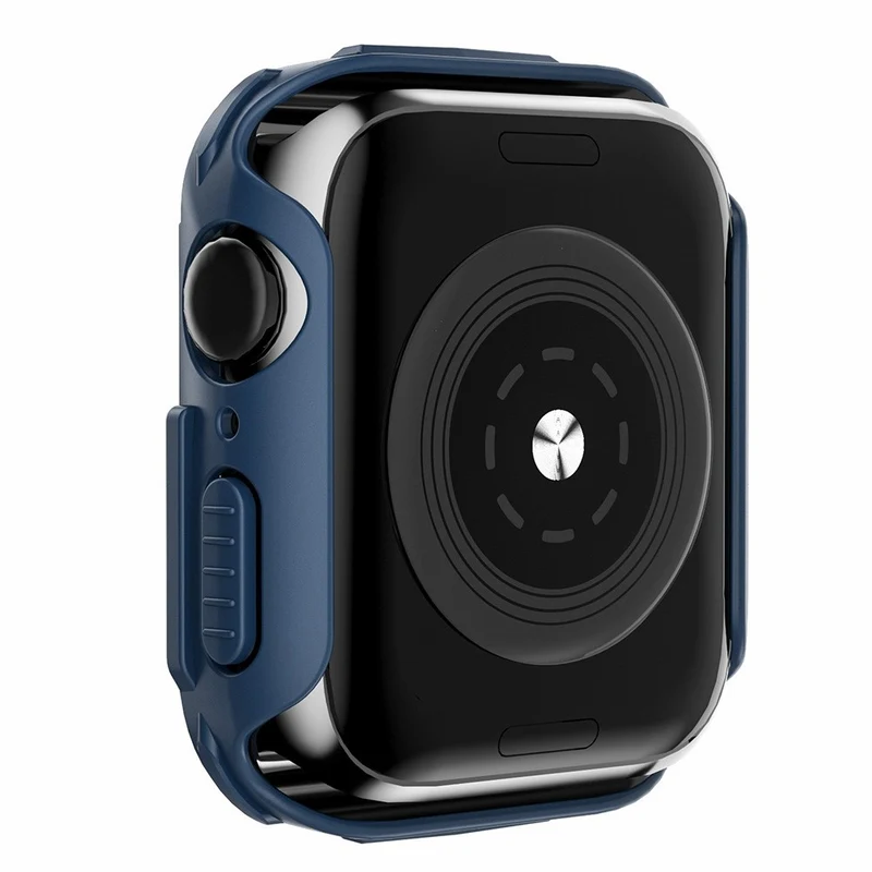Mega Gut Apple Watch Series 7 45mm Hülle mit Displayschutz in Plastik und Gehärtetes Glas