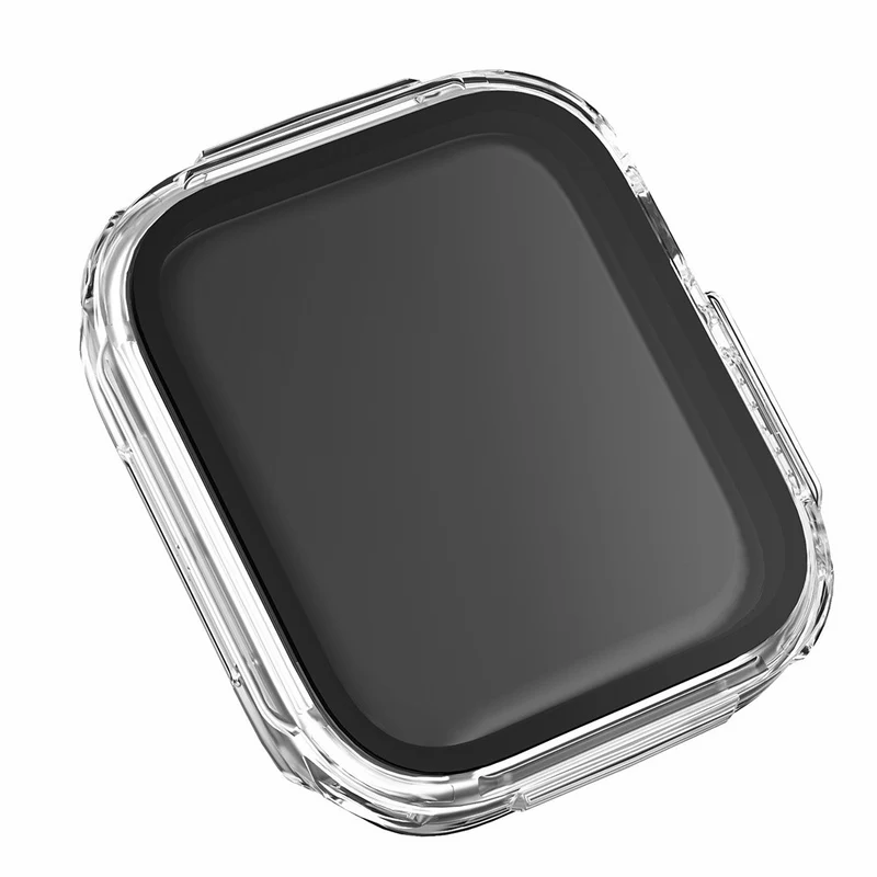 Mega Gut Apple Watch Series 7 45mm Hülle mit Displayschutz in Plastik und Gehärtetes Glas