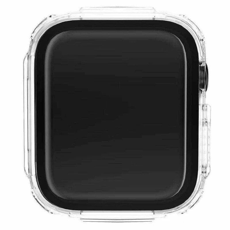 Mega Gut Apple Watch Series 7 45mm Hülle mit Displayschutz in Plastik und Gehärtetes Glas