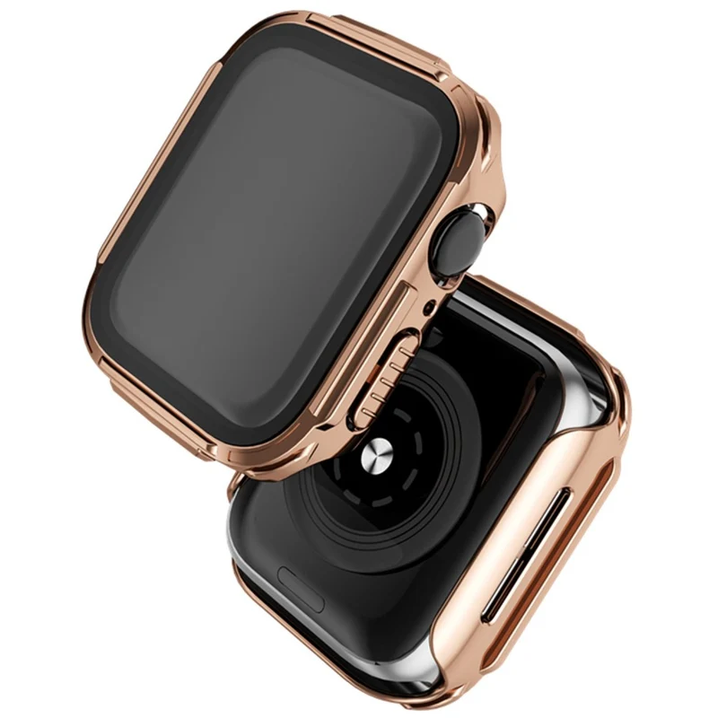 Absolut Schön Apple Smartwatch Universell Hülle mit Displayschutz in Plastik und Gehärtetes Glas