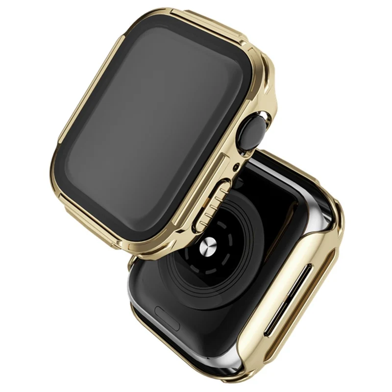 Supersauber Apple Smartwatch Universell Hülle mit Displayschutz in Plastik und Gehärtetes Glas
