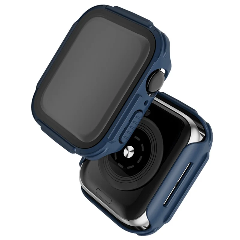 Supersauber Apple Smartwatch Universell Hülle mit Displayschutz in Plastik und Gehärtetes Glas